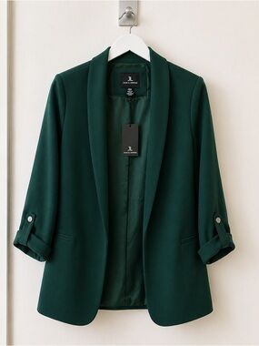 Jules & Leopold Emerald Green Open-Front Blazer (NWT)